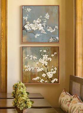 客厅装饰画欧式复古花卉床头画玄关挂画家居软饰墙面壁画