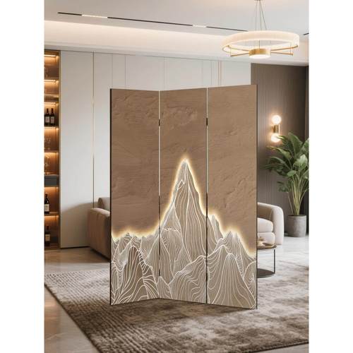 屏风隔断客厅2025新款轻奢高级感折叠可移动山水办公室卧室入户门