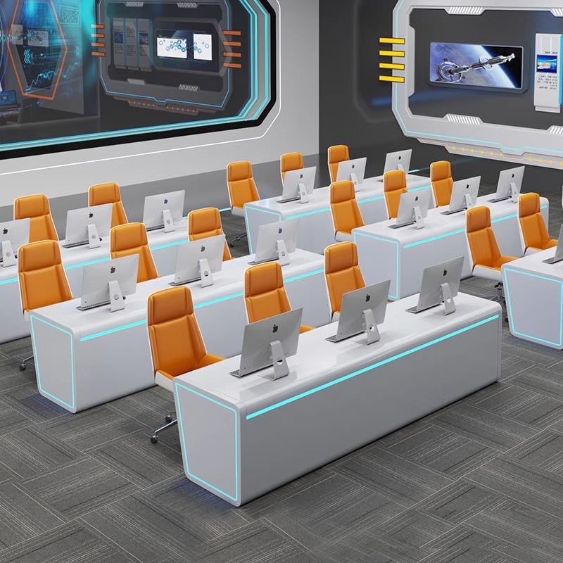 科技感控制台电脑桌现代简约电竞桌台式办公桌长条桌工作台操作台