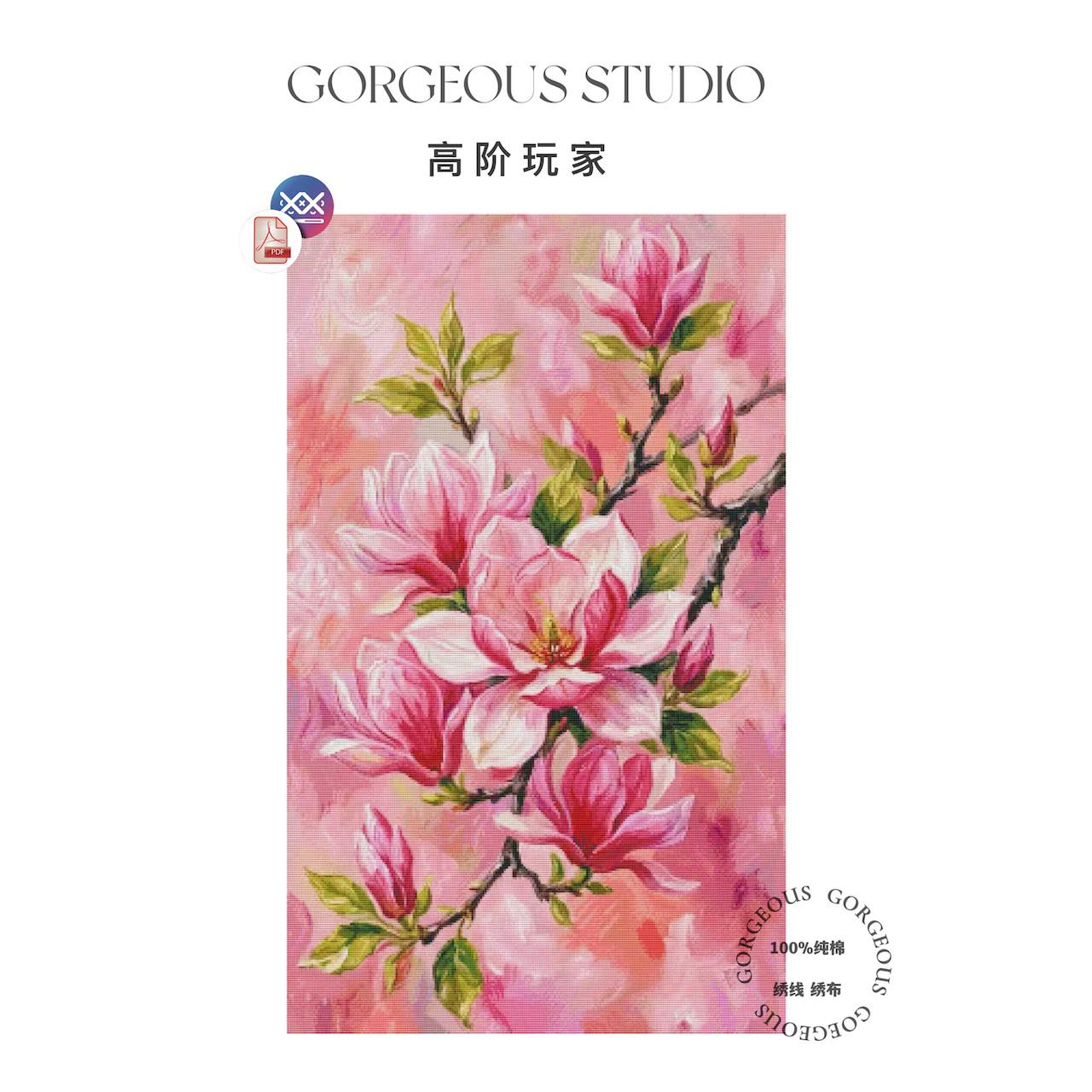 无混绣|《玉兰春晓》16CT印花十字绣套件新中式国风客厅25新手