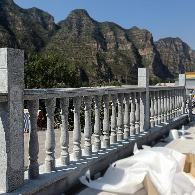 石头栏杆护栏围栏大理石楼梯扶手阳台石柱户外别墅花岗岩石材柱子