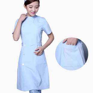 女护士服夏装实验室药店诊所牙科纹绣师口腔科大褂美容师工作服褂