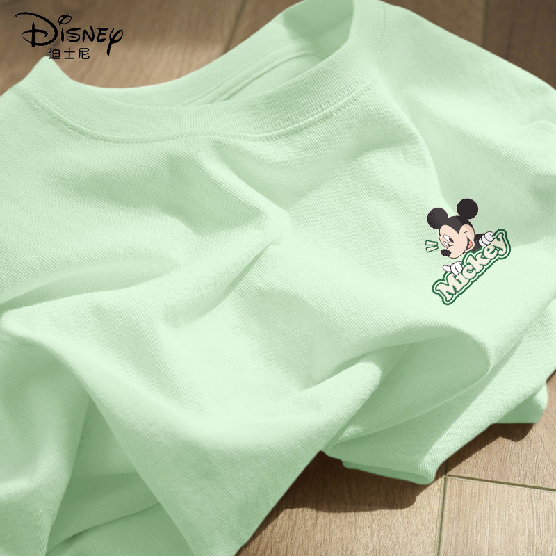 迪士尼儿童t恤短袖男孩上衣2026新款夏装纯棉运动衣夏季男童衣服