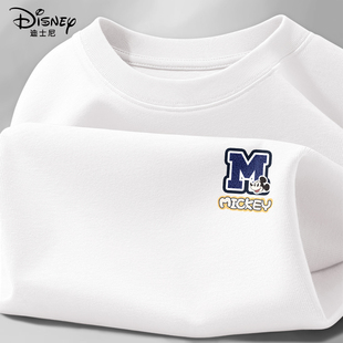 迪士尼儿童t恤长袖男孩短款春秋款上衣纯棉2026新款春装男童上衣