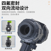 手动 热销PVC微型电动球阀 开关指示 水控阀 电动一体 塑料双活接