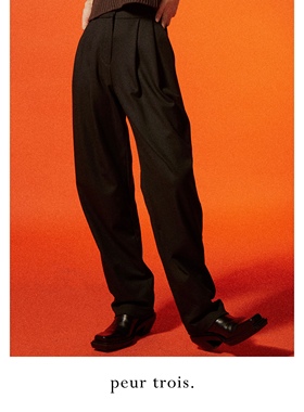 peur 西装裤显瘦中高腰垂感阔腿长裤显瘦高级感极简原创设计