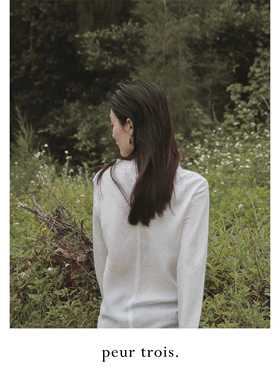 peur 极简防晒服上衣女圆领套头长袖T恤薄款微透可叠穿斜切原创风