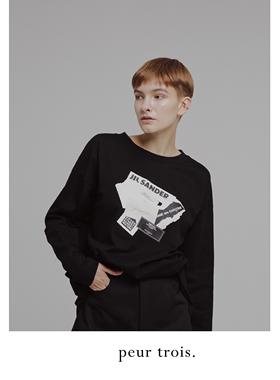 peur 长袖t恤男女同款宽松纯棉长袖上衣原创小众印花原创小众设计