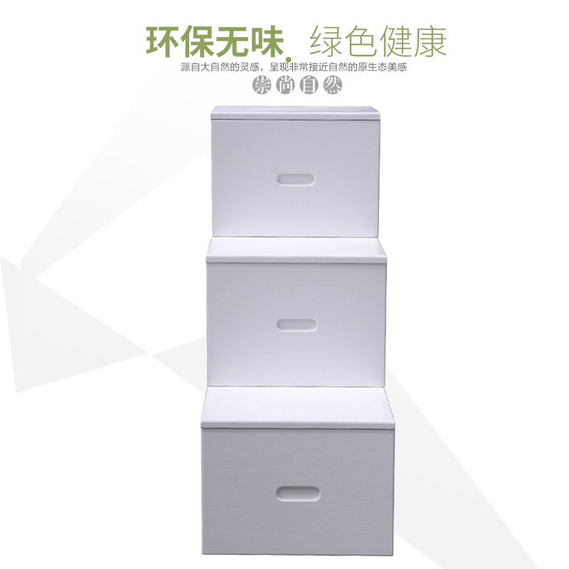 实木梯柜梯子台阶移动梯凳纯白抽屉式储物柜多功能楼梯