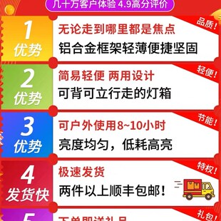 舒贝旺背包灯箱可充电便携式移动 LED夜拓立式地产地摊背式广告牌