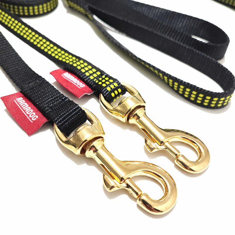 狗狗牵引绳圆绳遛狗绳加长训犬追踪绳尼龙纯铜钩中型大型犬狗链子