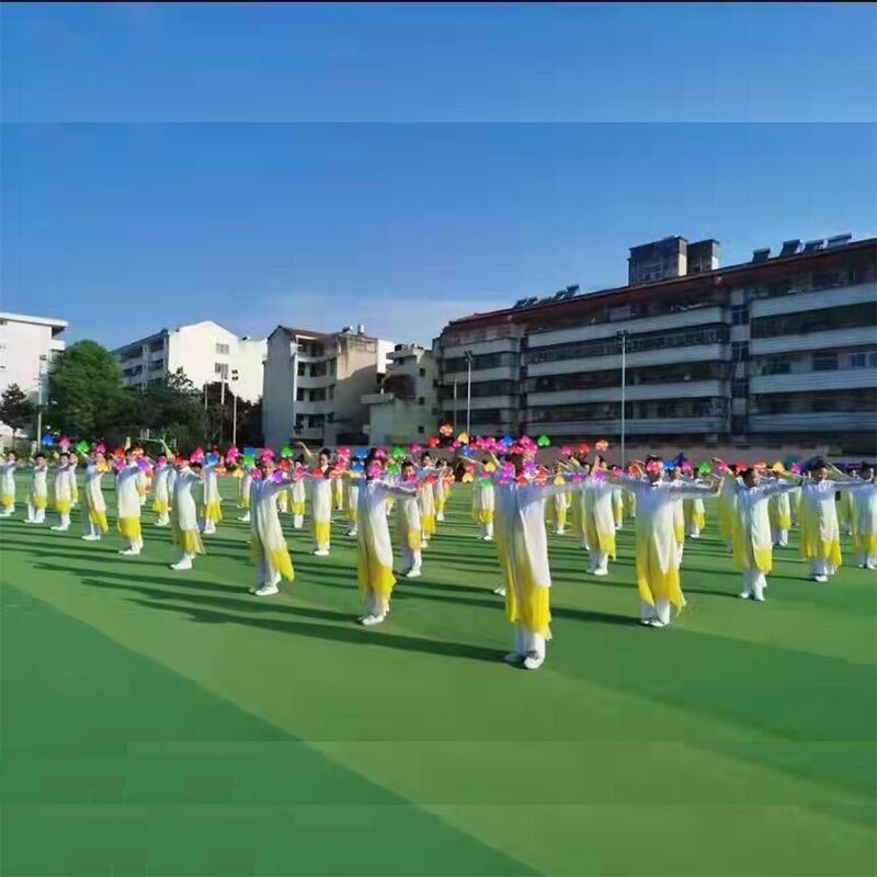男童飘逸中国风女童水墨古典演出服舞剑太极舞蹈服少年强扇子舞服
