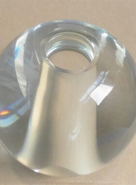 纯透明水晶球玻璃珠桌面摆件实心光滑生日女孩装饰摄影K9超清带孔