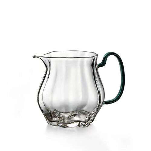 高档玻璃公道杯子加厚耐热绿茶分茶器茶壶透明茶海带手柄功夫茶具