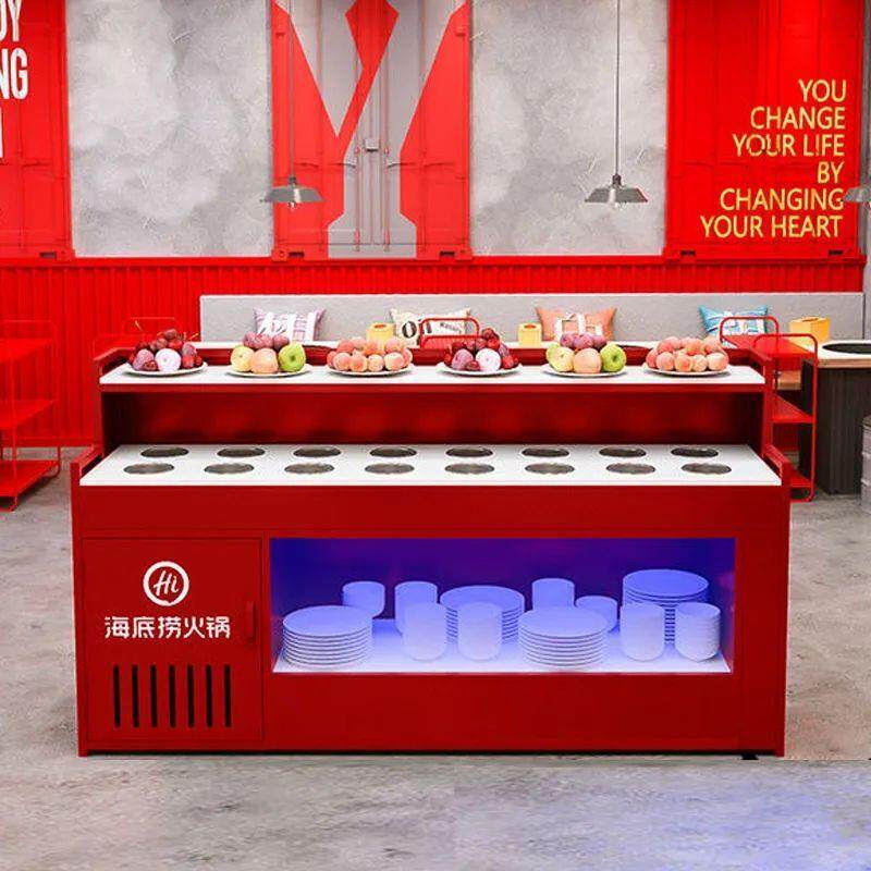 火锅调料台自助商用海底捞蘸料台饭店餐厅中岛台串串火锅店小厂家