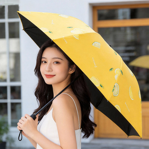茉锐32骨全自动雨伞晴雨两用黑胶加固大号伞折叠伞卡通遮阳防晒