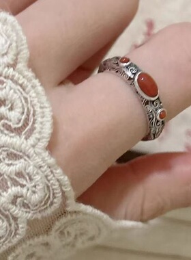 复古国潮戒指招财饰品福禄葫芦民族国风开口调节男女指环食指创意