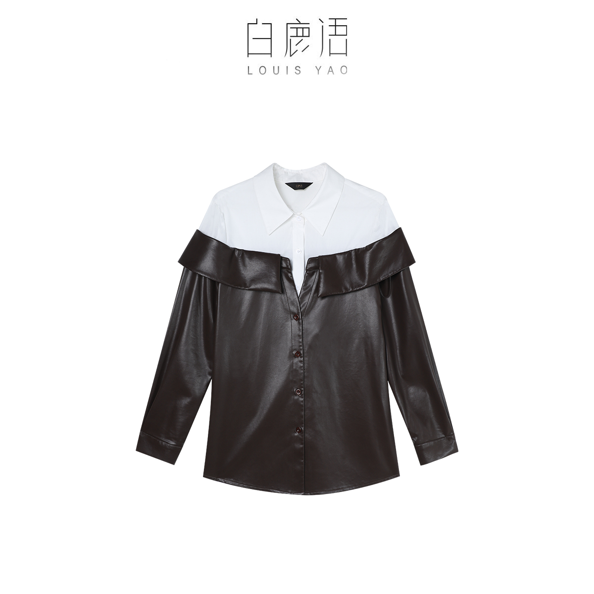 白鹿语25秋新款时尚休闲PU皮休闲外套