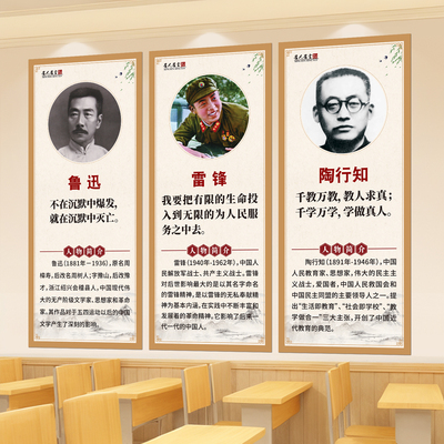 学校教室文化名人名言标语布置