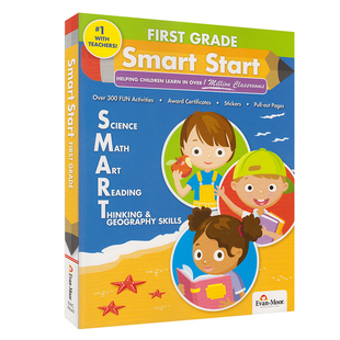 英文原版 Moor Grade Evan 美国加州教辅Skill critical Start 1年级 Smart thinking进口图书 First Sharpeners技能铅笔刀综合版