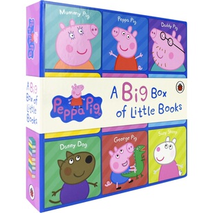 Peppa Pig A Big Box of Little Books 小猪佩奇 9册礼盒装 粉红猪小妹 0-2岁 低幼早教 词汇启蒙 手掌纸板书 英文原版进口图书