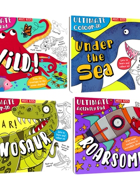 Ultimate Activity Pad Roarsome Wild Colour-in Under the Sea Dinosaur趣味大开本活动涂色书 动物 海底世界 恐龙 英文原版
