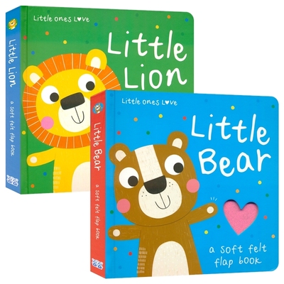 A Solf Felt Flap Book Little Ones Love Little Bear Lion 毛毡翻翻互动纸板书 小熊小狮子在哪里启蒙认知 英文原版进口儿童图书