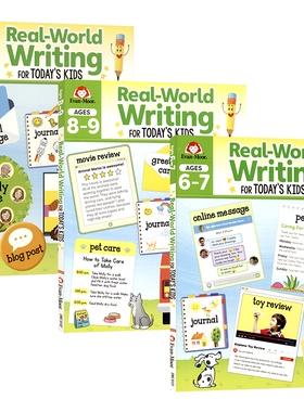 Evan-Moor Real World Writing Activities For Today's Kids 现实生活中的写作 加州教辅 6-11岁 英文创意写作 英文原版进口图书