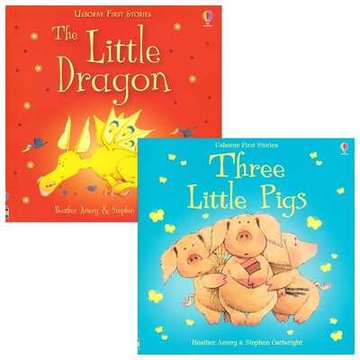 Usborne The little dragon Three little pigs 小火龙 三只小猪 低幼故事绘本 英文阅读启蒙 亲子睡前读物 英文原版进口儿童图书