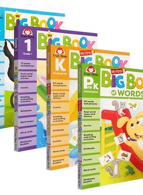 Evan-Moor My First Big Book of Words PreK-2 少儿英语启蒙我的第一本单词大书4册套装美国加州教辅 英文原版进口图书