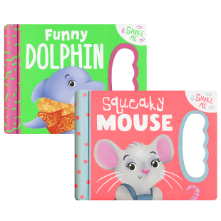海豚互动发声书 Mouse Shake 吱吱叫 英文原版 Dolphin 启蒙读物纸板书 Funny 进口图书 Squeaky 老鼠 有趣