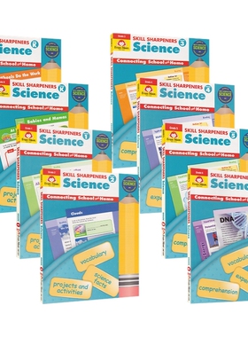 Evan Moor Skill Sharpeners Science PreK-G6 美国加州幼儿园小学教辅 技能铅笔刀系列科学练习册 英文原版进口图书