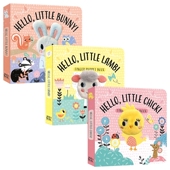 低幼纸板书 Chick Book 小小手指偶书 Hello Lamb Puppet 英语启蒙绘本 Bunny Finger 进口儿童图书 Little 英文原版 兔子小鸡小羊