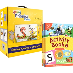 8岁 进口 幼儿英文启蒙 点读版 英美幼儿园课堂教材分级绘本 学字母 欢乐自然拼读 儿童英语自然拼读教材 英文原版 Jolly Phonics