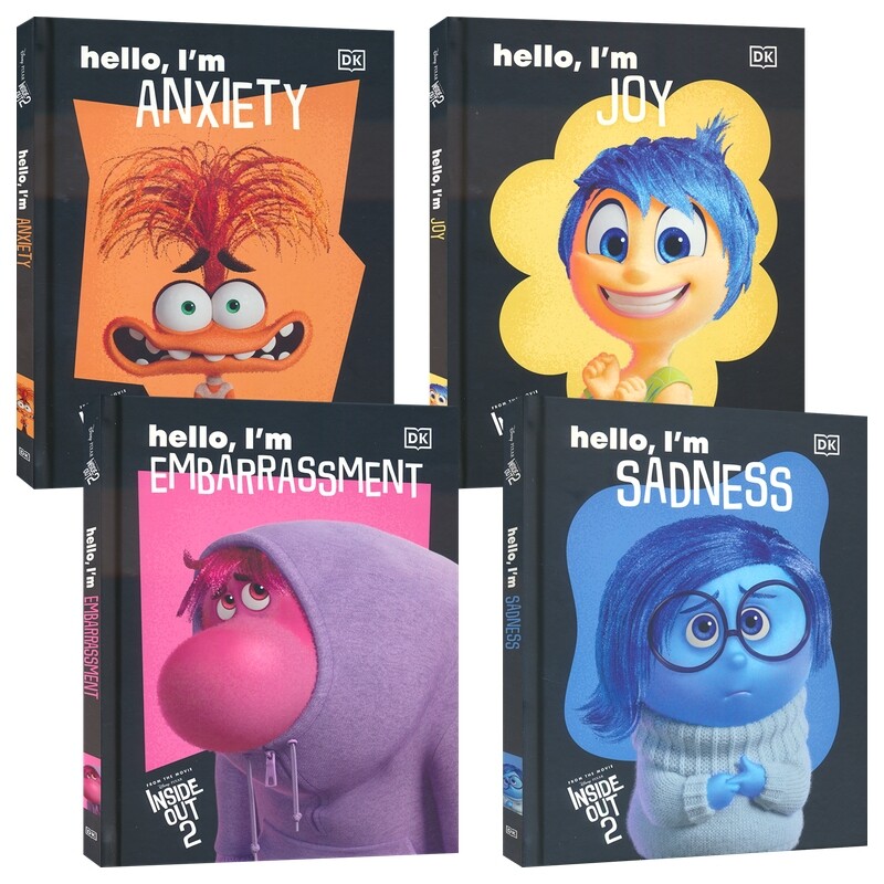 DK Disney Inside Out 2 头脑特攻队2系列1-4 儿童情绪管理读物 迪士尼英语绘本童书 焦虑尴尬悲伤快乐 精装 英文原版进口图书
