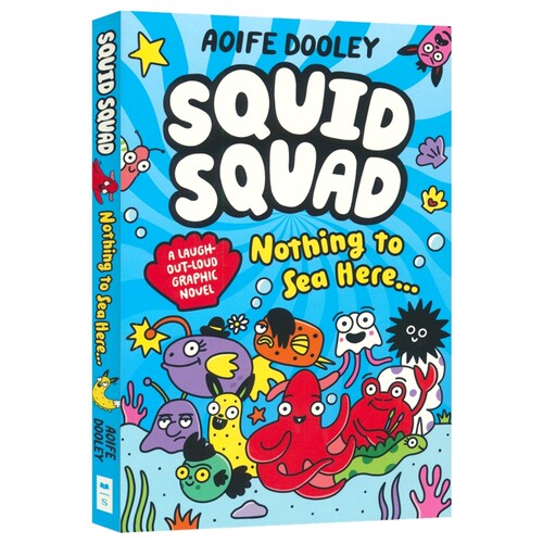 Squid Squad Nothing to Sea Here 鱿鱼小队1 儿童漫画故事 全彩图画图像小说 幽默搞笑 英文原版进口图书