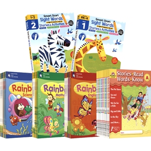 点读版 SAP Rainbow Math English Evan-Moor Stories To Read Smart Start Sight Words 幼儿园小学儿童进口教辅 英文原版练习册