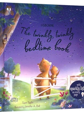 Usborne The Twinkly Twinkly Bedtime Book 会发光的睡前故事 尤斯伯恩 数星星 启蒙绘本 亲子读物 英文原版进口儿童图书
