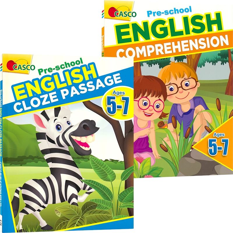 Casco Pre-School English Cloze & Comprehension 新加坡英语 学龄前英语 完型填空&阅读理解 5-7岁 英文原版进口图书