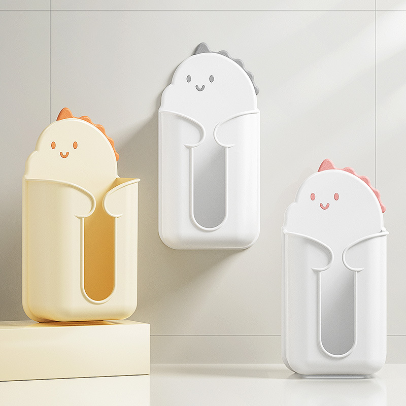 恐龙壁挂纸巾盒免打孔抽纸盒浴室家用厕纸盒厕所湿巾洗脸巾收纳盒