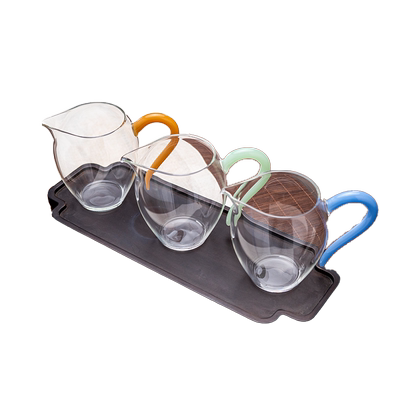 晶焱清颜玉色玻璃公道杯