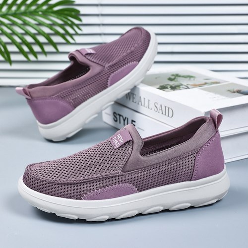 夏季网面大码女鞋老北京布鞋一脚蹬懒人鞋透气软底休闲网鞋35-44