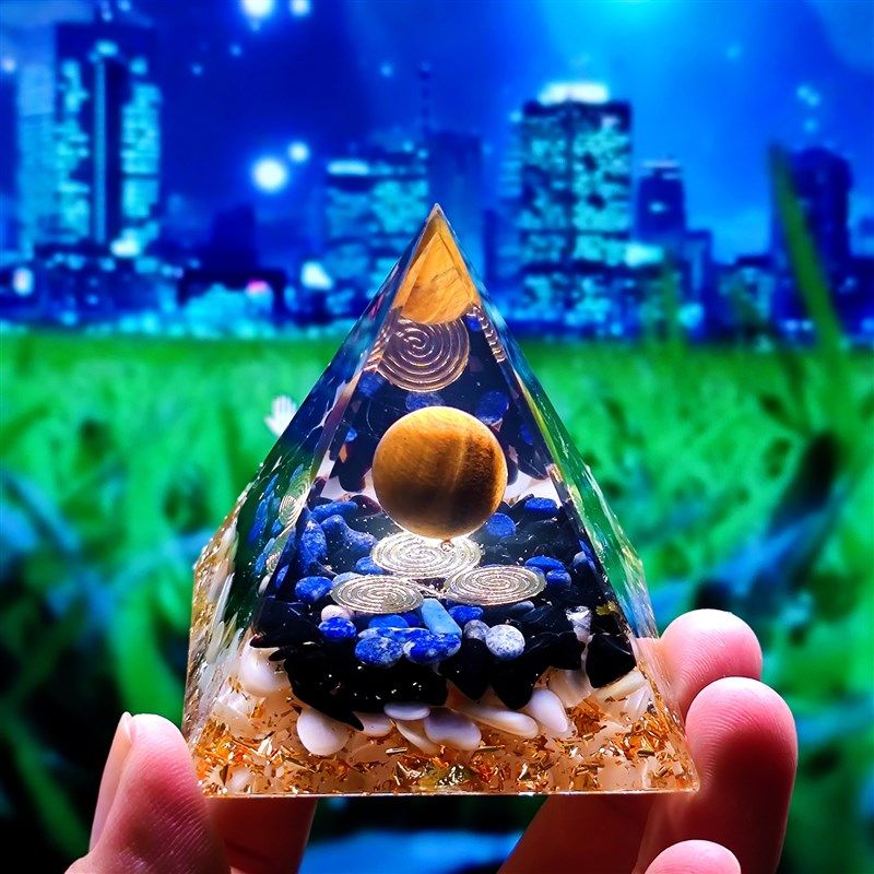 手工制作紫晶曼陀罗树脂摆件 民族风桌面5厘米水晶装饰饰品