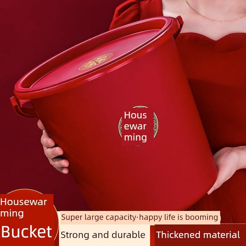 采购产品用品，嫁妆，乔迁，有盖子的塑料桶，乔迁，婚礼桶，桶，