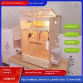 鹦鹉鸟保温箱空气加热繁殖冬季 幼鸟繁殖育雏箱育雏箱实木宣风牡丹