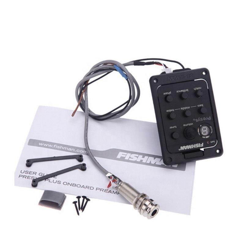 国产fishman渔夫301木吉他拾音器带打板mic电箱开孔民谣古典通用