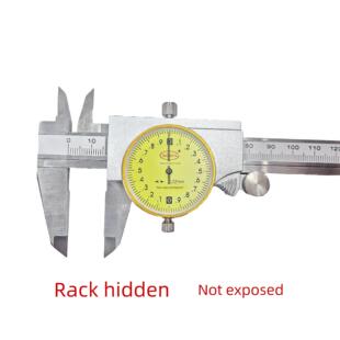 台海防尘带表卡尺高防护隐齿带表卡尺高精度不锈钢0-150*0.02mm