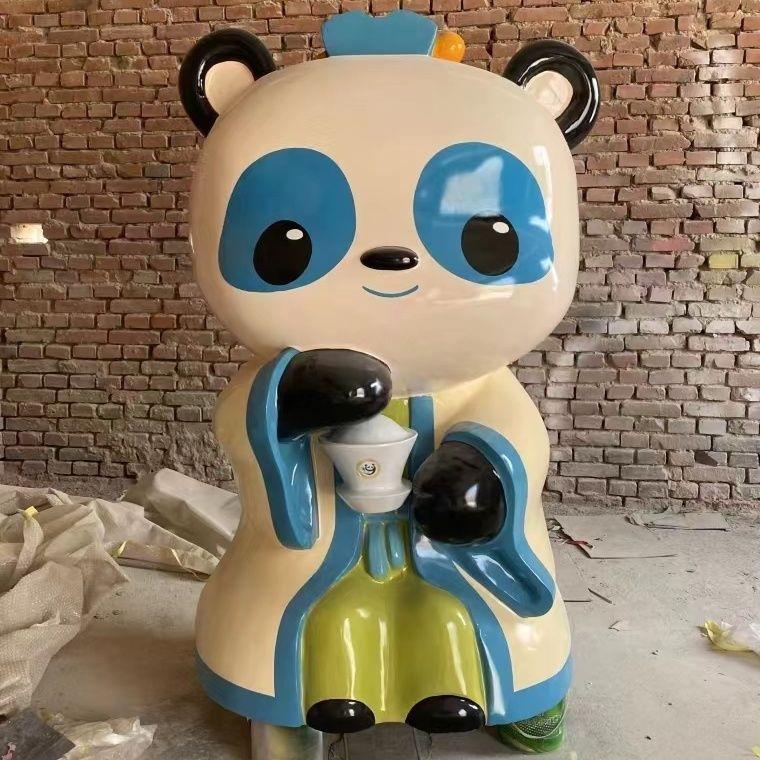 玻璃纤维雕塑新型大型树脂吉祥物卡通娃娃动物人物模型户外商场雕