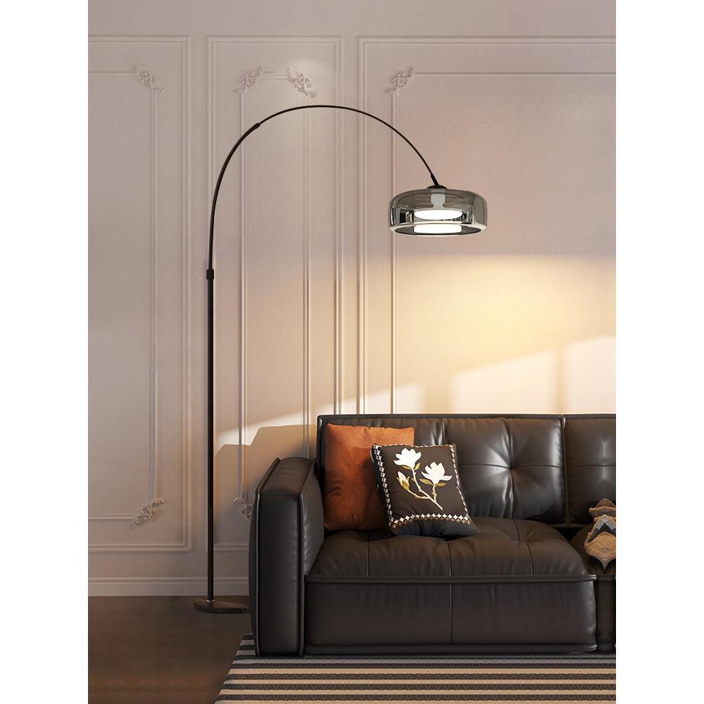 意式极简轻奢高级感落地灯客厅沙发旁边护眼氛围钓鱼灯床头立式灯