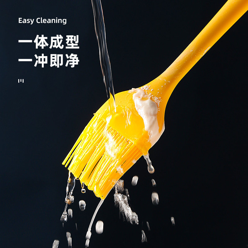 热销油刷子家用耐高温油刷厨房烙饼硅胶刷不掉毛食用烘焙小刷子烧